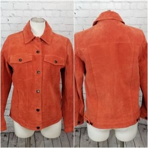 d & co. Rust Leather Jacket  Womens